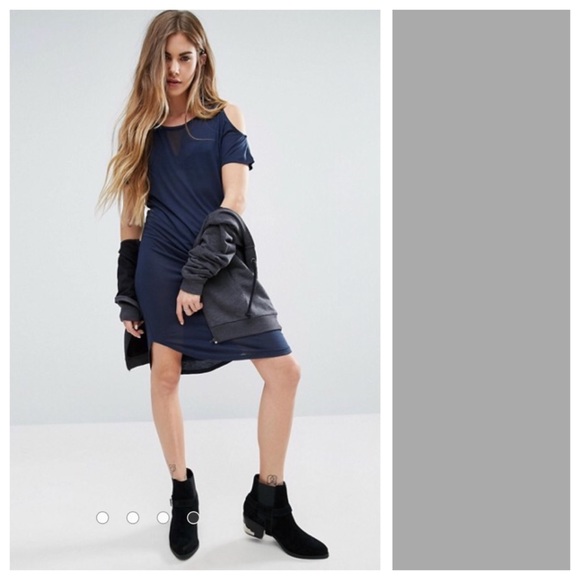 NWT Asos Noisy May Cold Shoulder Dress Sz M - Picture 7 of 8